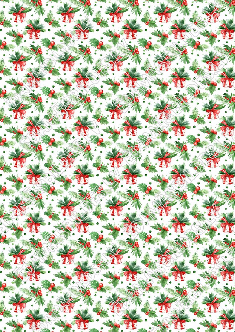 Chocolate Transfer Sheets "Ziemassvētku Nr4" ar apdruku 